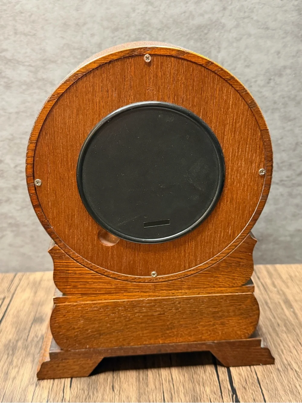 Seiko Brown Wood Carved Mantel Clock with Roman Dial